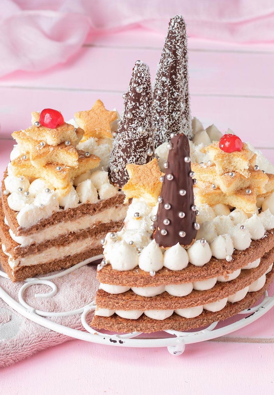 Naked cake al cacao di Natale