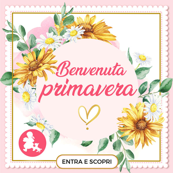 Pulsante benvenuta primavera