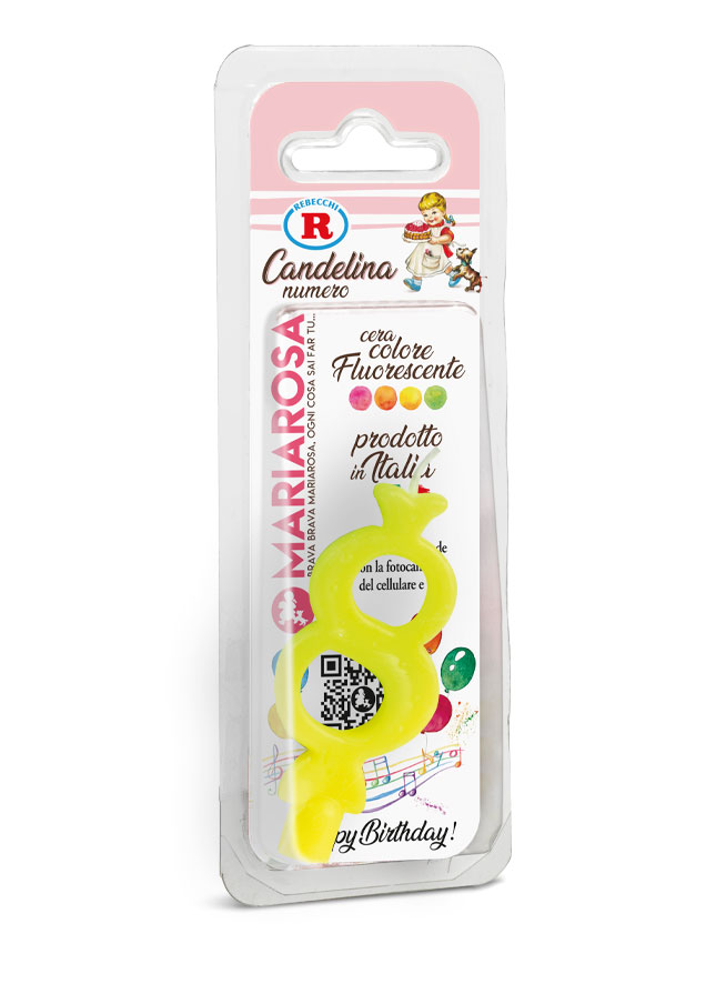 Candelina Fluo gialla
