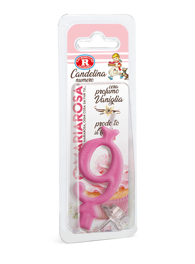 Candelina numero rosa Mariarosa