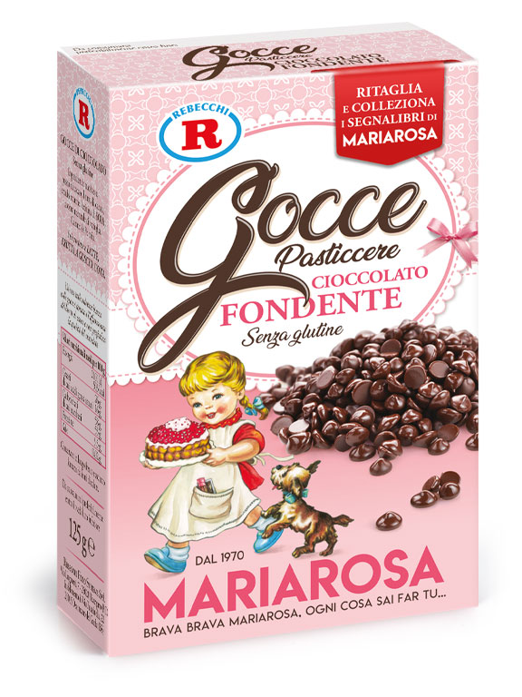Cofanetto di gocce di cioccolato fondente