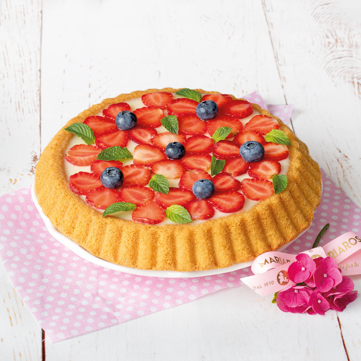 Crostata morbida cocco e fragole