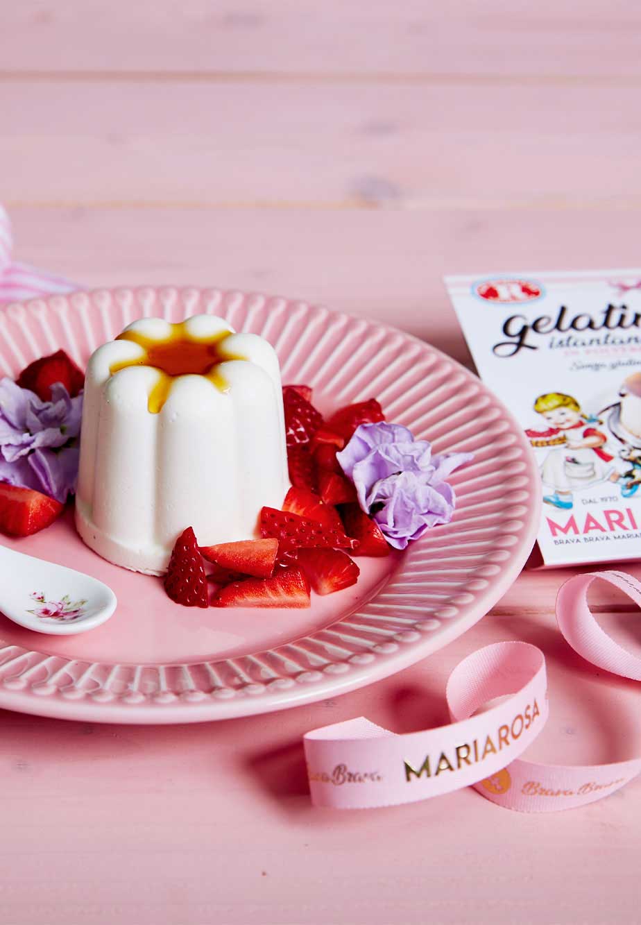 Panna cotta alle fragole