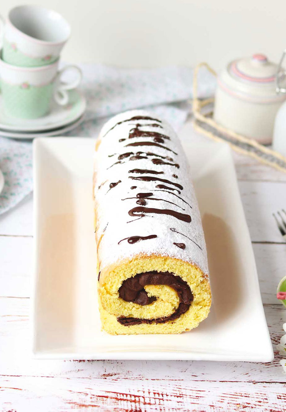 Tronchetto farcito al cioccolato