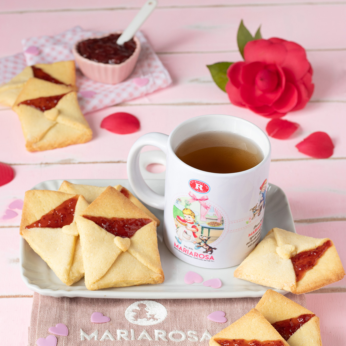 Biscotti a busta di san valentino
