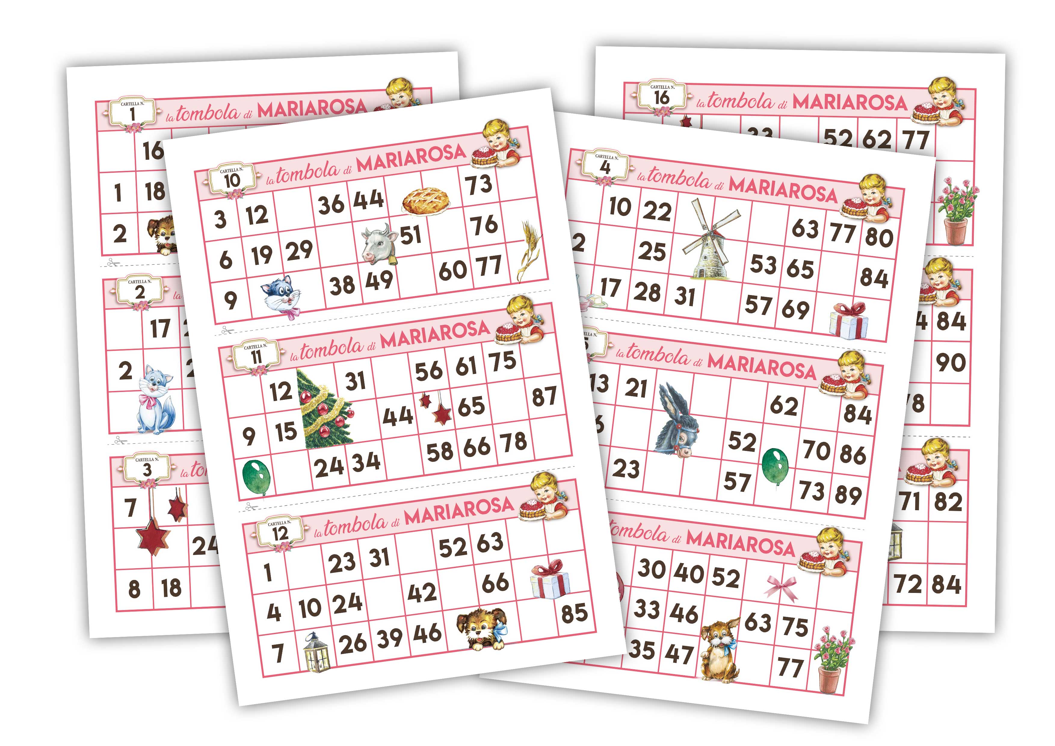 Cartelle della tombola di mariarosa