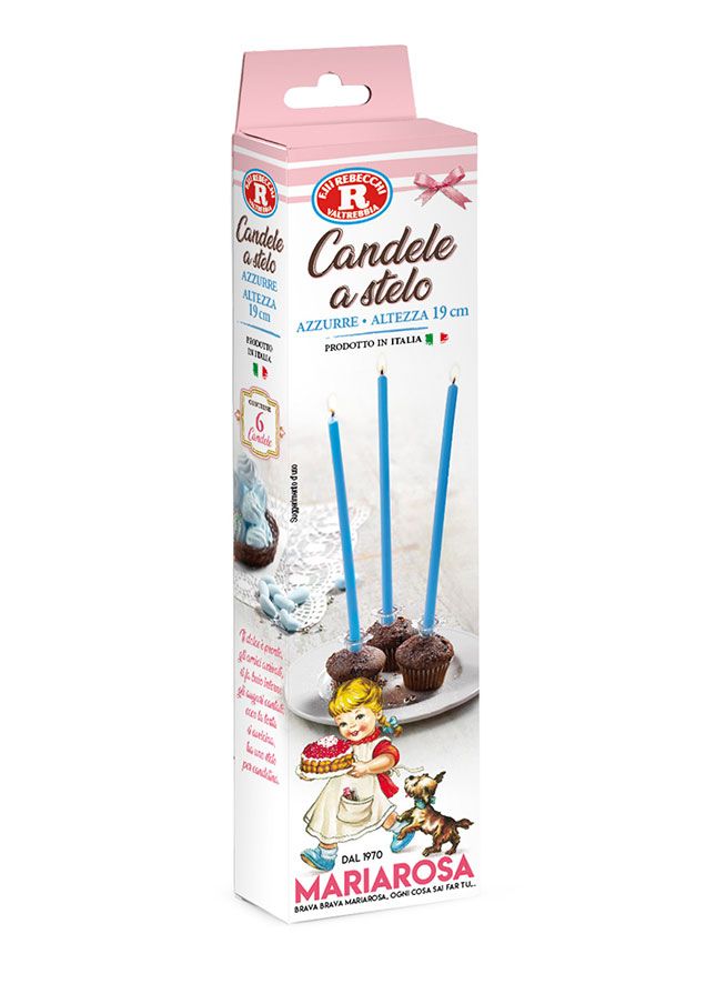 Candeline a stelo azzurre