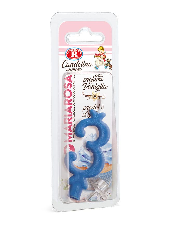 Candelina numero azzurra Mariarosa