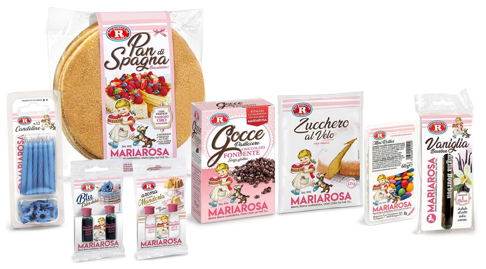 I prodotti Mariarosa che occorrono per realizzare la ricetta della Torta Pignatta di Mariarosa