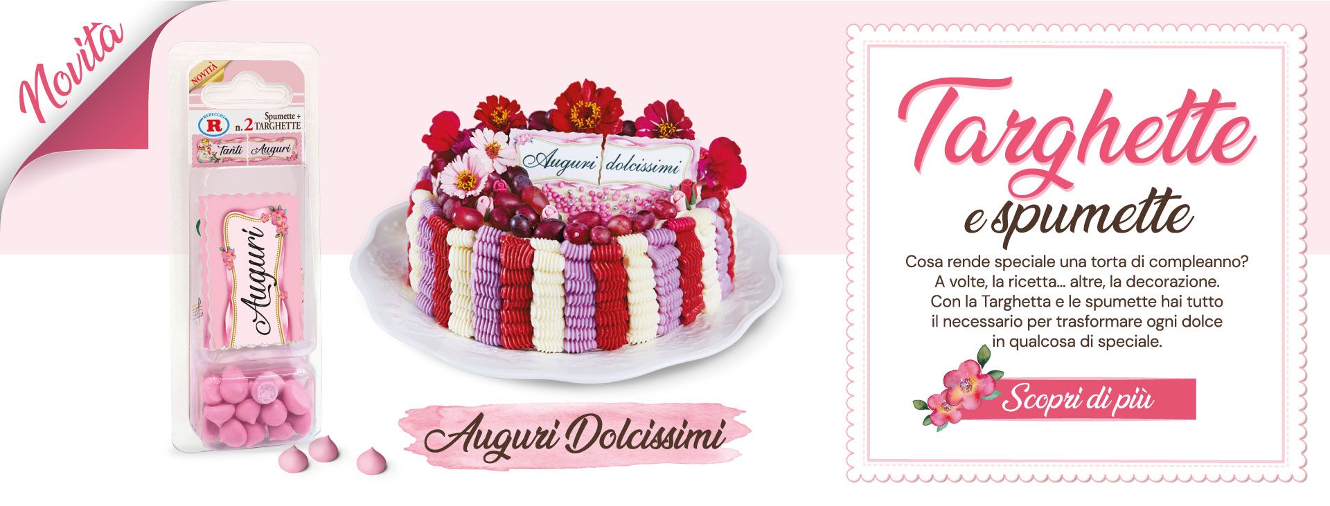 Targhette e spumette rosa