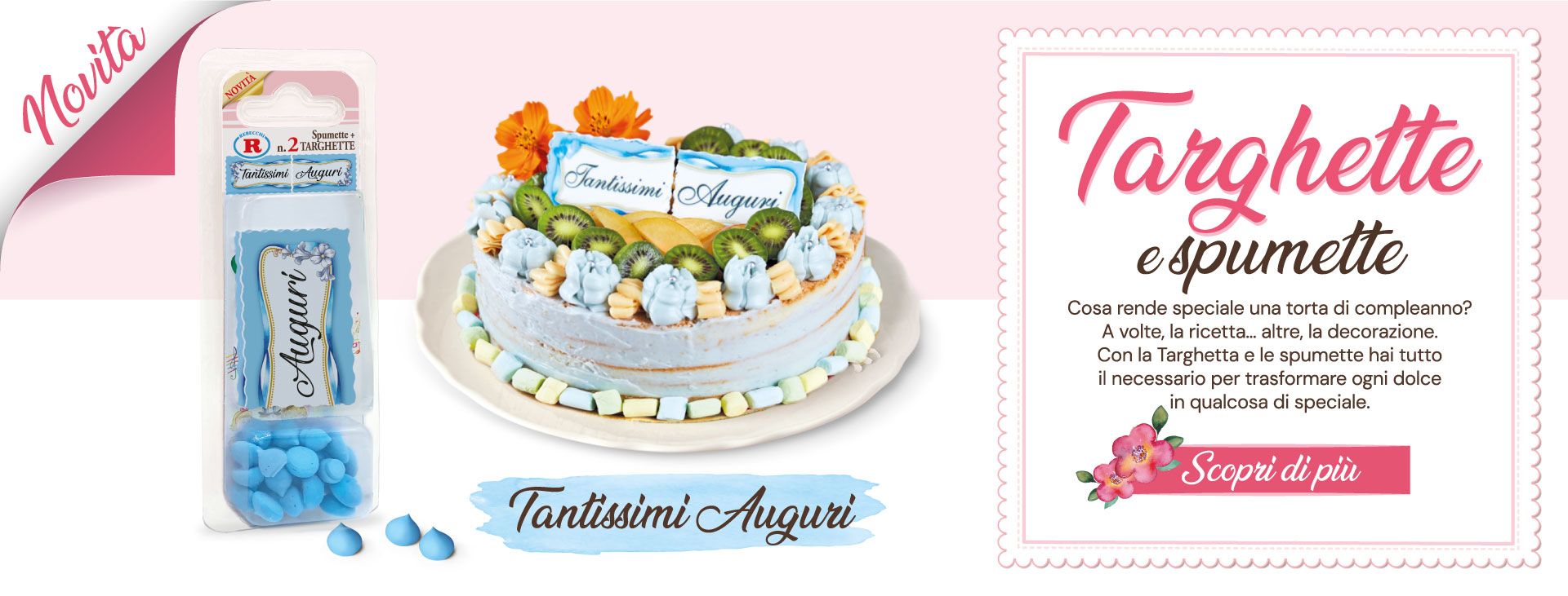 Targhette e spumette azzurre