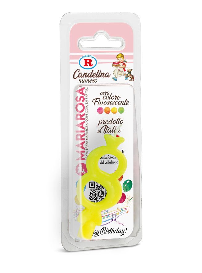Candelina Fluo gialla