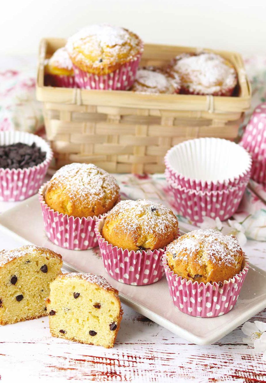 Muffin con gocce di cioccolato